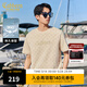 卡賓（CABBEEN）【純棉】卡賓新疆長(cháng)絨棉短袖T恤男夏季老花潮牌圓領(lǐng)上衣潮流時(shí)尚 亞麻色05 L /175/50