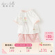 戴維貝拉【繪本系列】女童短褲套裝洋氣夏裝短袖T恤寶寶褲子