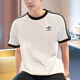 阿迪達斯（adidas）t恤男裝 2026夏季新款運動(dòng)服三葉草時(shí)尚純棉透氣休閑短袖體恤衫 純棉透氣-三葉草-白色 L