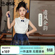 ASK JUNIOR女童套裝夏季中大童無(wú)袖T恤國風(fēng)馬面裙學(xué)院風(fēng)運動(dòng)兒童套裝 藍色