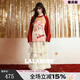 LALABOBO【快樂(lè )守護隊系列】衛衣T恤26年春新潮原創(chuàng  )過(guò)年紅色圓領(lǐng)上衣 紅色 M