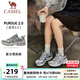 駱駝（CAMEL）情侶穿搭[追尋2.0]慢跑鞋男女開(kāi)學(xué)季透氣復古緩震旅游運動(dòng)跑步鞋 K25B097058，象牙色/銀白 ，女 38