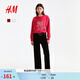 H&M女裝衛衣2026春季新款戶(hù)外出游加絨印花圖案圓領(lǐng)套衫1322633 紅色/Lucky Break L 170/104