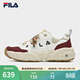 FILA 斐樂(lè )官方男鞋MUFFIN XMAS 老爹鞋2026春季新款松餅鞋圣誕版 奶白/勃根第紅-GT 42