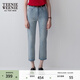 Teenie Weenie小熊女裝簡(jiǎn)約夏季牛仔鉛筆褲修身小腳褲女長(cháng)褲薄款 淺藍色 L (170)