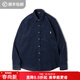 馬登工裝 美式休閑燈芯絨純棉長(cháng)袖襯衫疊穿內搭外套條絨襯衣男春 藏藍 2XL