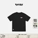 EVISU福神男女同款流行休閑時(shí)尚運動(dòng)商標短袖T恤 黑色 XS 【寬松效果需拍大1-2個(gè)尺碼】