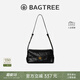 BAGTREE【明星同款】包包樹(shù)奶盒包頭層植鞣牛皮單肩腋下包斜挎包hobo包女 檀黑色-小號 高級小眾生日禮物女