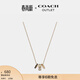 蔻馳（COACH）奧萊女士項鏈高級感時(shí)尚百搭飾品禮物 經(jīng)典標志RONDELL項鏈 金色/白色