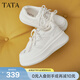他她（TATA）孫樂(lè )言同款女鞋小白鯨板鞋厚底百搭鞋增高休閑通勤女生鞋 白桃牛乳（雙帶款） 新品 37