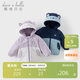 戴維貝拉女童外套棉服冬裝男童寶寶加絨防水透濕連帽棉衣