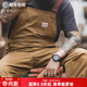 馬登工裝 復古卡其色背帶褲男阿美咔嘰經(jīng)典工裝帆布休閑褲男 杏黃色 M