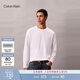 Calvin KleinJeans春秋男士休閑通勤ck字母純棉圓領(lǐng)純色打底衫長(cháng)袖T恤上衣