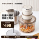 麗克特（recolte）日本料理機家用多功能變速輔食機嬰兒打果泥機打碎機攪拌機冰沙機碎冰 研磨機絞肉料理機和面機 多功能變速料理機—乳酪白-RCP-6（W）