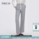 PRICH【綿羊毛】時(shí)尚微喇褲2025春季新款氣質(zhì)顯瘦西裝褲女 16淺灰色 M 165