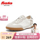 拔佳Bata休閑鞋女秋新款輕便通勤德訓運動(dòng)鞋VUZ02AM4 米白 36