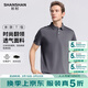 SHANSHAN杉杉短袖t恤男夏裝新款POLO衫彈力商務(wù)休閑純色中青年爸爸爸爸裝 淺灰色 XL /180【建議145-160斤】
