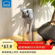 樂(lè )扣樂(lè )扣（LOCK&LOCK）人魚(yú)線(xiàn)塑料運動(dòng)水杯夏天便攜水壺帶刻度提手男女水杯子700ML灰色