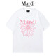 MARDI MAIBITO商場(chǎng)同款純棉女士T恤2026夏裝潮牌韓國雛菊寬松時(shí)尚短袖女上衣 602白色-粉菊 S (80-110斤）