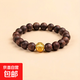 黃金轉運珠手串手鏈足金999銅錢(qián)珠紫檀黑曜石瑪瑙粉水晶文玩佛珠 奇楠沉香黃金銅錢(qián)珠手串10mm 金重約0.9g（±0.05）