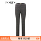 PORTS寶姿秋冬新品女裝中腳口長(cháng)褲LM9N014NFE010 黑色格子 M (6)