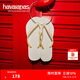 havaianas明星同款Slim細帶夾腳女人字拖平底海邊沙灘夏情侶拖鞋 0001-本白色 39-40 巴西碼