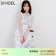 SNIDEL2025秋冬新品優(yōu)雅荷葉邊小飛袖印花茶歇連衣裙SWFO254139 象牙白 L （2）