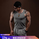 Monster Guardians運動(dòng)背心男 涼感高彈顯瘦健身t恤簡(jiǎn)約經(jīng)典百搭無(wú)袖背心 灰色 M