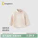 童泰（TONGTAI）寶寶打底衫春秋嬰兒衣服男女童休閑外出T恤兒童高領(lǐng)翻領(lǐng)上衣 米白 100 cm