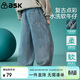 ASK JUNIOR兒童褲子男童2026春季牛仔褲垂感直筒褲印花休閑青少年長(cháng)褲