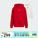 阿迪達斯（adidas）男女童JK KN HOODY 新年款中國紅運動(dòng)連帽衛衣套頭衫 JN4383紅