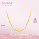 SoinLove寶藏女孩環(huán)環(huán)相扣黃金鎖骨素鏈項鏈[多款] 環(huán)環(huán)相扣素鏈 VR768（M字扣）-約45cm