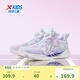 特步兒童鞋【氫風(fēng)8.0護足跑鞋】網(wǎng)革透氣緩震旋鈕扣飛彈科技運動(dòng)跑鞋 雪青紫 【夏季款】 34 碼
