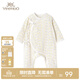英氏（YEEHOO）嬰兒衣服新生兒連體衣男女寶寶純棉新疆棉嬰幼兒居家爬服LB02026A 星辰和蛤YLHAJ02041A 66cm (建議3-6月 6.9-8.9kg)