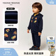 Teenie Weenie Kids小熊童裝25新秋冬男女寶加絨連帽衛衣開(kāi)衫外套 藏青色 100cm