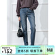 LAGOGO加絨舒適牛仔褲女拉谷谷2024年冬季新款高腰修身褲子鉛筆褲 深牛仔藍 M