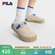 FILA 斐樂(lè )官方女鞋SMILA摩登拖鞋元氣拖鞋休閑勃肯鞋 糙米黃-BR 36.5