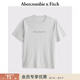 Abercrombie & Fitch男裝25秋季美式百搭經(jīng)典LOGO棉質(zhì)套頭圓領(lǐng)短袖T恤上衣175-5130 淺麻灰色 L (180/108A)