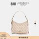 蔻馳（COACH）奧萊女士女包馬車(chē)圖案印花LAUREL 30號單肩包腋下斜挎包流浪包 IM/粉筆白色 混合色