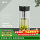 萬(wàn)象（WANXIANG）雙層耐熱玻璃杯帶濾網(wǎng)商務(wù)辦公節日禮物大容量黑綠色車(chē)載便攜茶杯