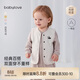 babylove嬰兒馬甲春秋季男女寶寶純棉保暖輕便背心外穿條紋雙面穿百搭坎肩