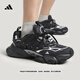 adidas FOS系列輕機甲鞋-賽博XLG RUNNER DELUXE厚底跑鞋阿迪達斯 黑色/銀色（推薦女生選小半碼）   42