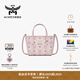 MCM TONI 超迷你輕霧粉菜籃子手提包托特包送女友 輕霧粉 超迷你