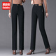 黛姿茹女士直筒牛仔褲女2026新款春季中年媽媽女褲大碼彈力寬松煙管褲 2397黑色【常規款】 2XL (30) 推薦125-135斤