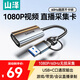 山澤HDMI視頻采集卡4K高清輸入適用Switch/PS5/NS筆記本電腦手機平板游戲相機直播錄制器轉USB/Type-C