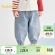巴拉巴拉【商場(chǎng)同款】寶寶長(cháng)褲寬松牛仔褲男童秋季新款氣球褲 牛仔淺藍88101 80