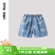 little moriLittle mori小森林寶寶休閑時(shí)尚短褲兒童中小童牛仔短褲 牛仔淺藍 100 cm