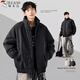 啄木鳥(niǎo)（TUCANO）棉服男冬季美式痞帥機車(chē)風(fēng)男裝夾克寬松立領(lǐng)加厚保暖棉衣外套 黑色 L 【推薦120-145斤】
