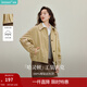 茵曼（INMAN）2026春季女裝新款100棉復古休閑收褶短款外套落肩寬松上衣 淺卡其 L 168-172cm /121-130斤