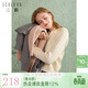 三彩冬款純色連帽毛衣拉鏈針織衫短款開(kāi)衫休閑簡(jiǎn)約女 奶白色 S 155/80A
